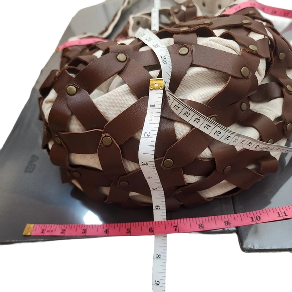 MICHAEL Michael Kors. Linen & Leather Pacific Market Bag. Brown & Tan - Picture 10 of 13